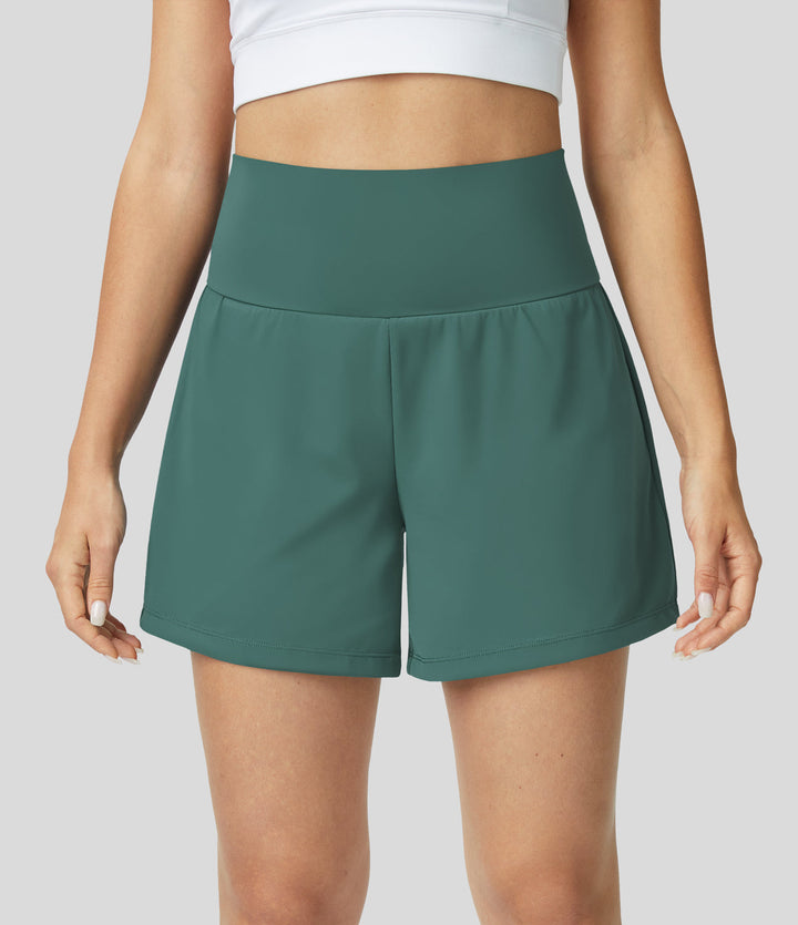 Åndbare & hurtigtørrende high-waist træningsshorts til damer – Mirabella
