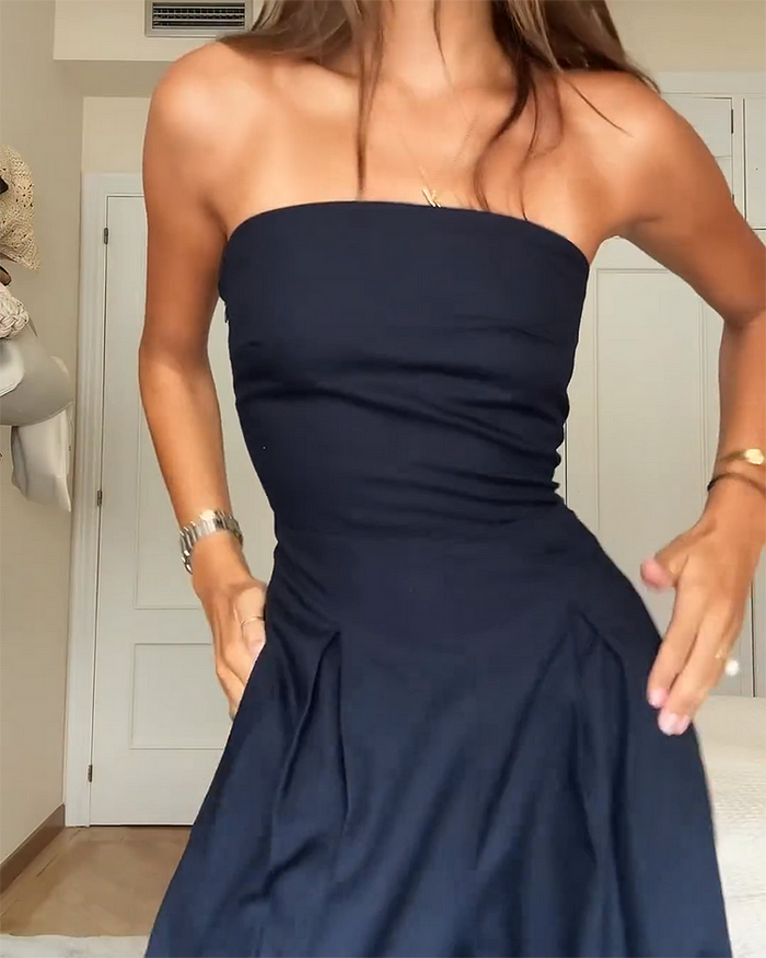 Skulderfri og stilfuld damejumpsuit til enhver lejlighed – Elina