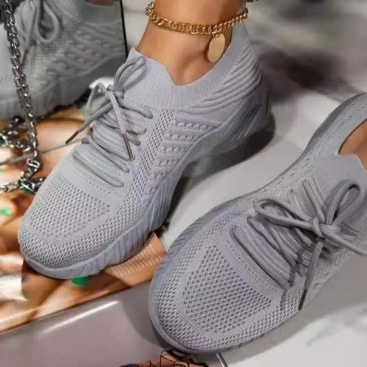 Åndbare chunky-sneakers til damer med snøring – Saphira