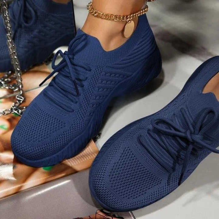 Åndbare chunky-sneakers til damer med snøring – Saphira