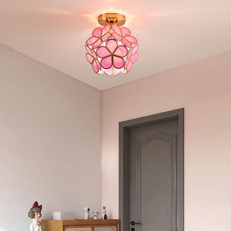 Loftlampe med glasblomster - FloraGlow