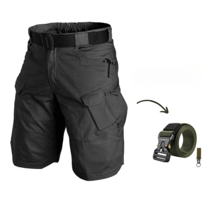 Herre cargo-shorts med 7 lommer & gratis bælte – Taro