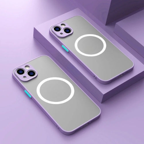 Matte magnetisk telefonetui med MagSafe og faldbeskyttelse – 1+1 GRATIS