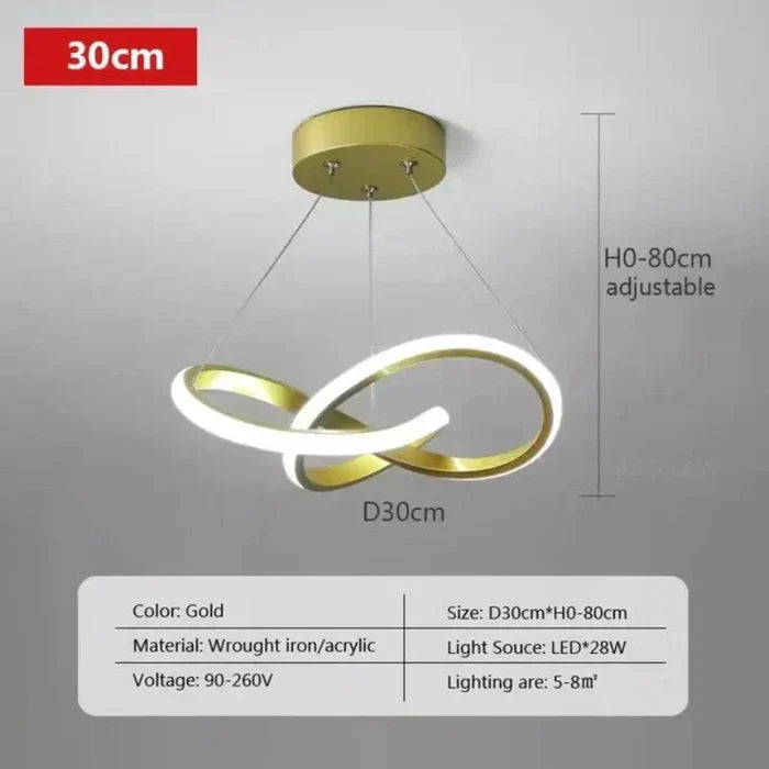 Moderne LED-loftlampe - WaveGlow