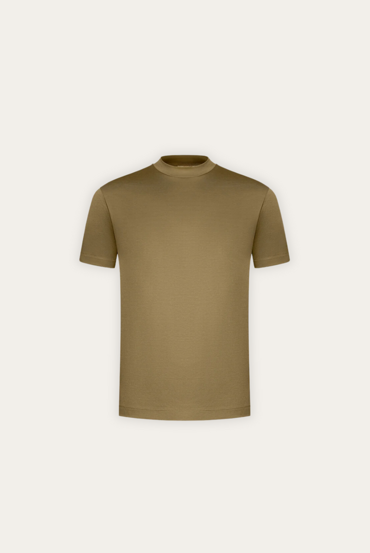 Stilfuld herre-T-shirt i merceriseret bomuld – Dario