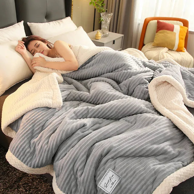 Luksus vinterfleece-tæppe - CozyCuddle