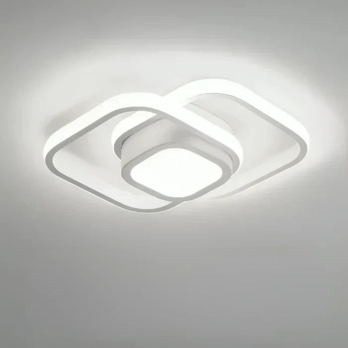Moderne LED-loftlampe med dobbelt ringdesign - Twilight Rings