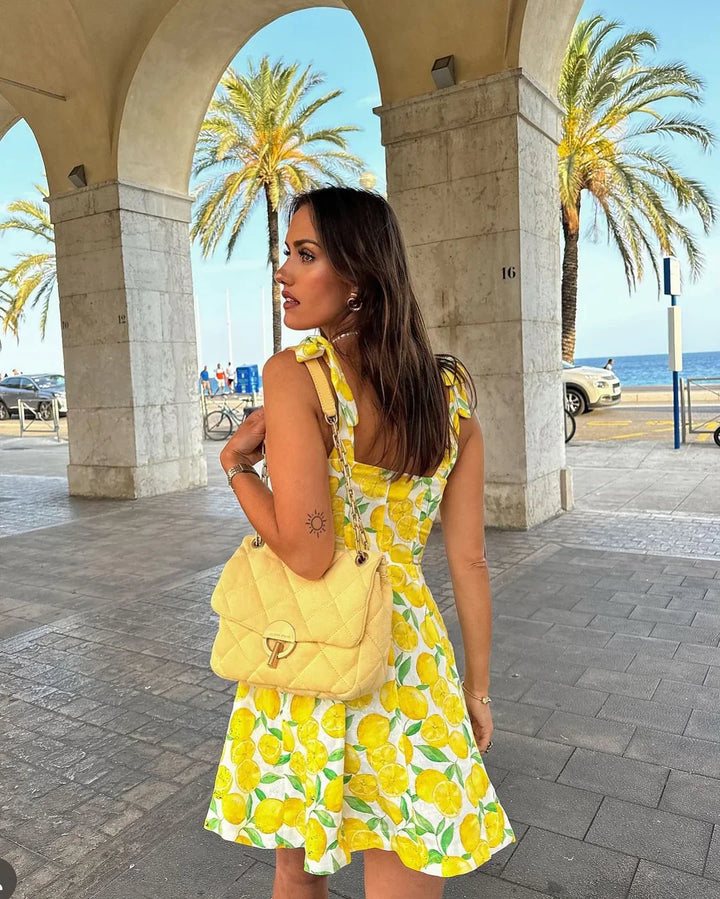 Sommerkjole med citronprint – Lianne