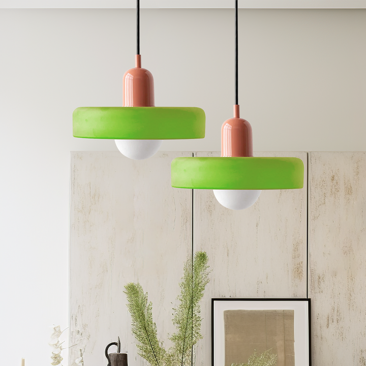 Hængelampe af farvet glas - BauLume
