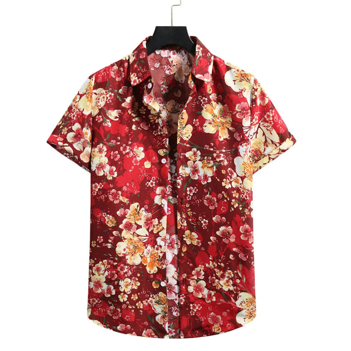 Let & stilfuld tropisk skjorte med blomsterprint til herrer – Mateo