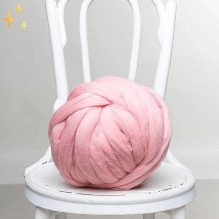 DIY Chunky XL 1000 gram uldgarn til bløde tæpper - LuxeWool