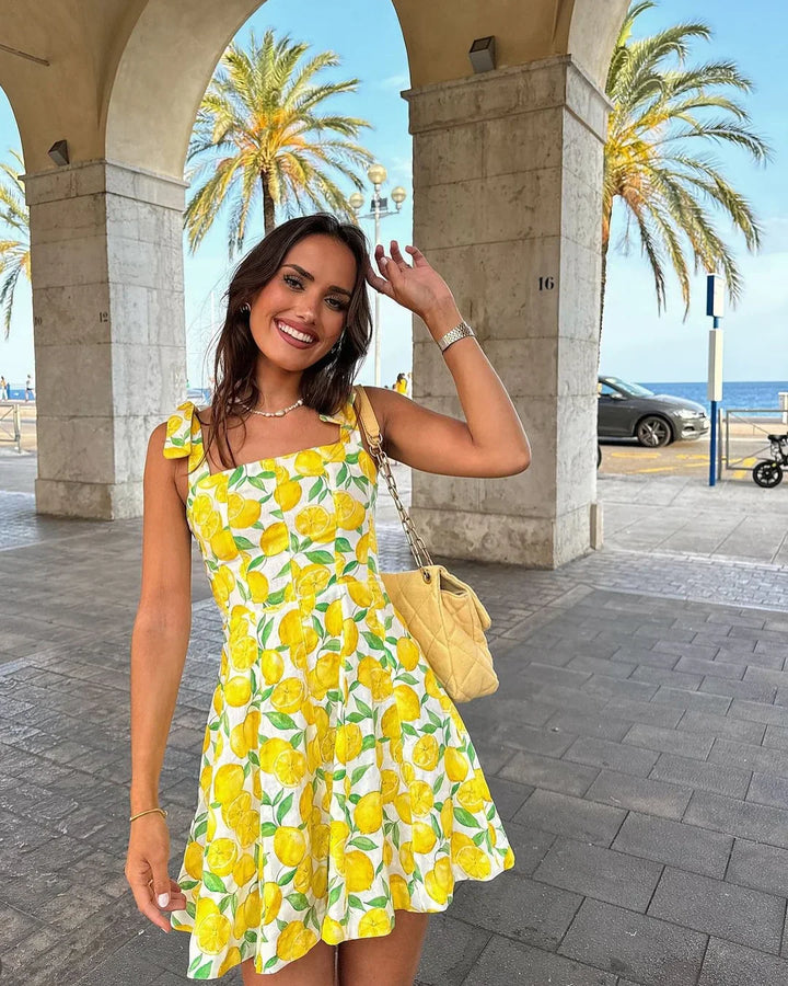 Sommerkjole med citronprint – Lianne