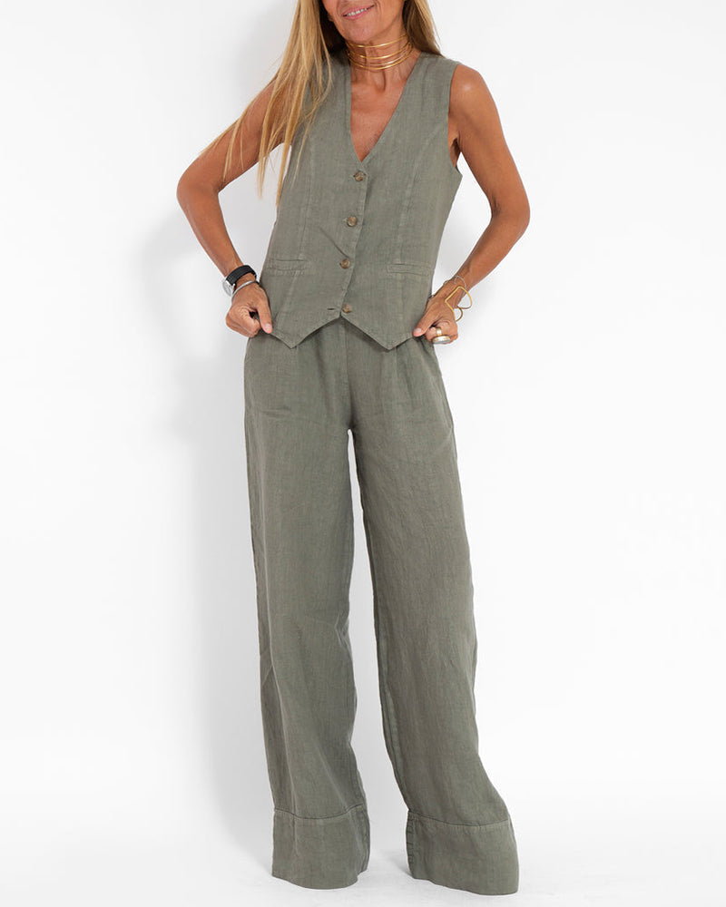 Dame sommersæt med top og shorts – Esmee