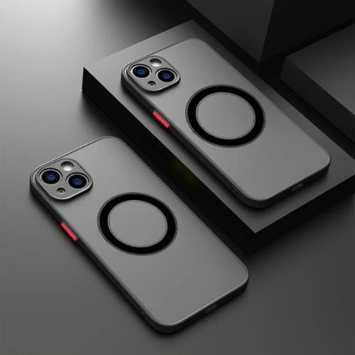 Matte magnetisk telefonetui med MagSafe og faldbeskyttelse – 1+1 GRATIS