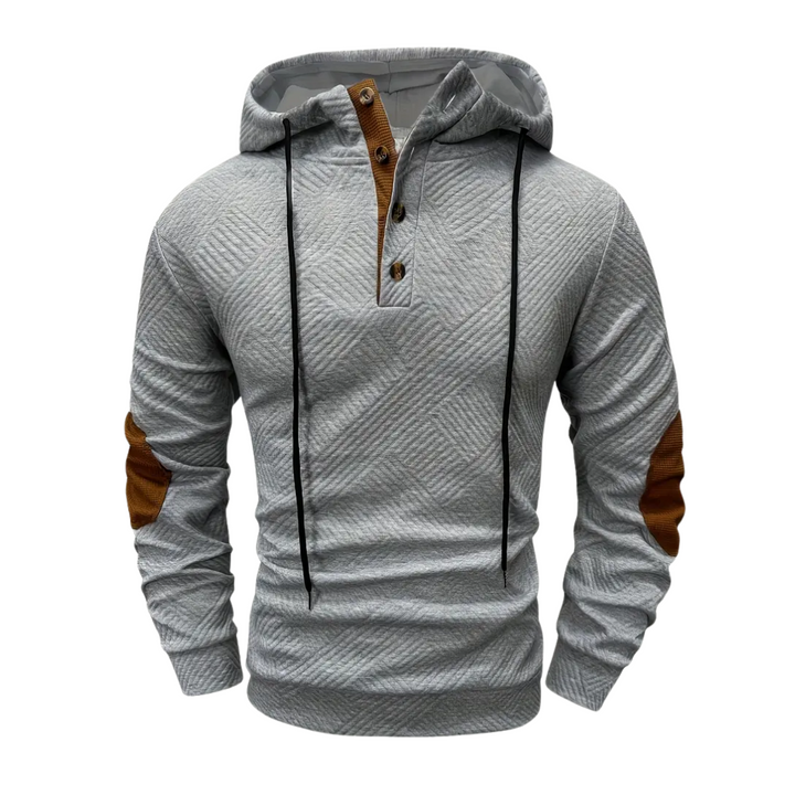 Herre Outdoor Hoodie med Comfort-Stretch & Knaplukning – Mads