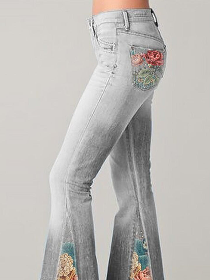 Trendy flared damejeans - Luna