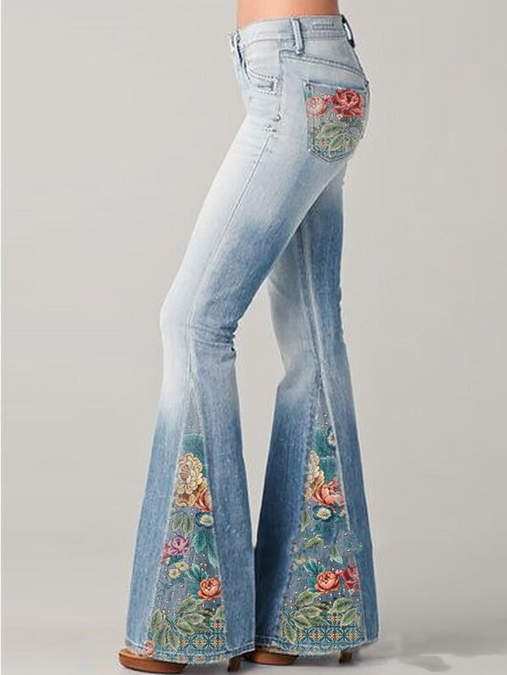 Trendy flared damejeans - Luna