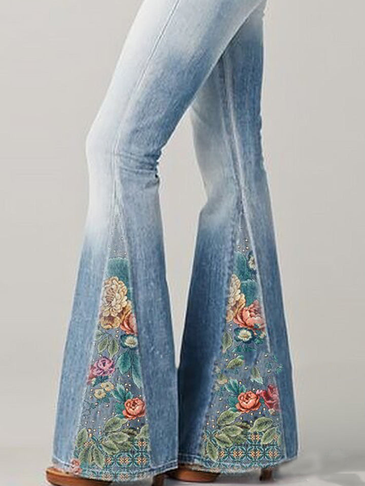 Trendy flared damejeans - Luna