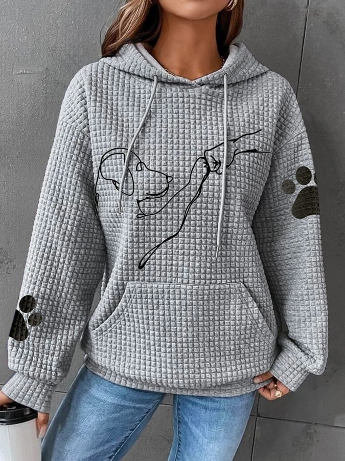 Varm dames hoodie med hundedesign – Selma