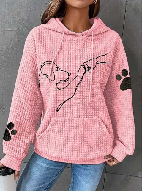 Varm dames hoodie med hundedesign – Selma