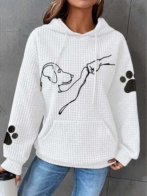 Varm dames hoodie med hundedesign – Selma