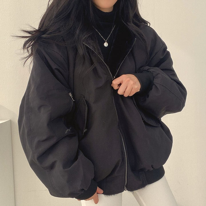 Vendbar damevinterjakke med hætte - Isla