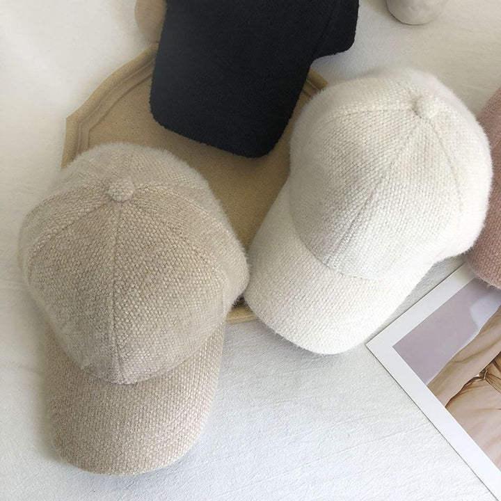 Varm dame baseballcap med imiteret pels til efterår og vinter – Lorena