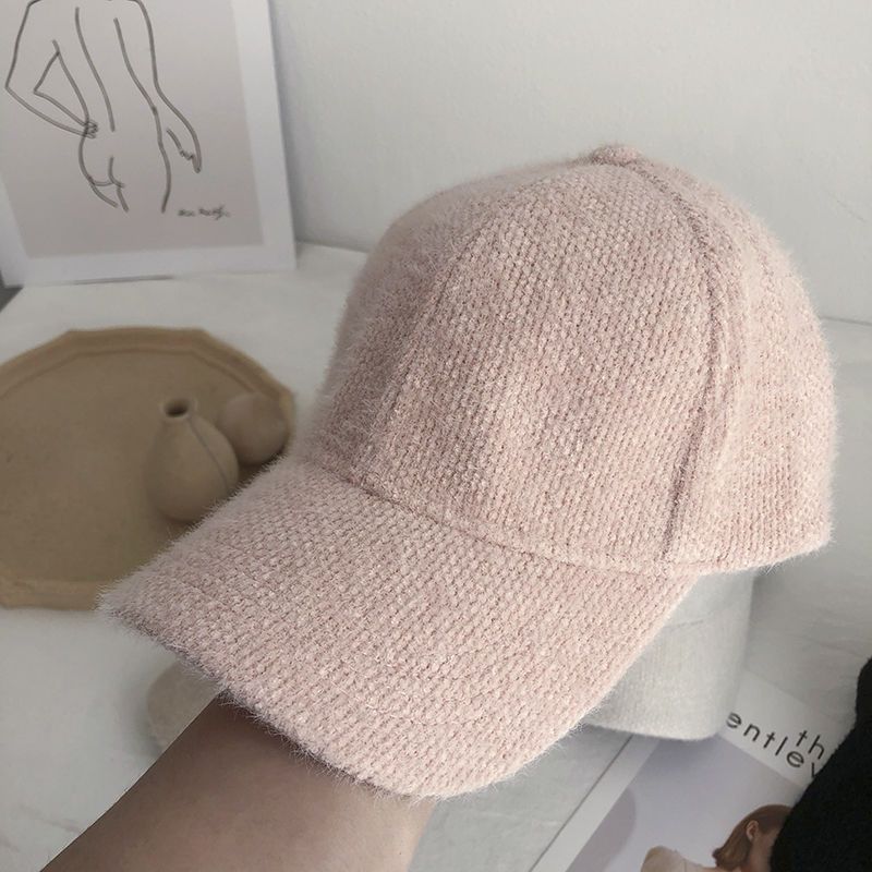 Varm dame baseballcap med imiteret pels til efterår og vinter – Lorena