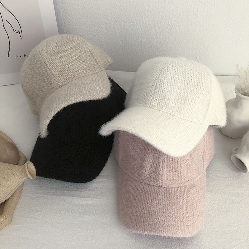 Varm dame baseballcap med imiteret pels til efterår og vinter – Lorena