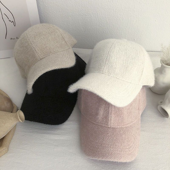 Varm dame baseballcap med imiteret pels til efterår og vinter – Lorena