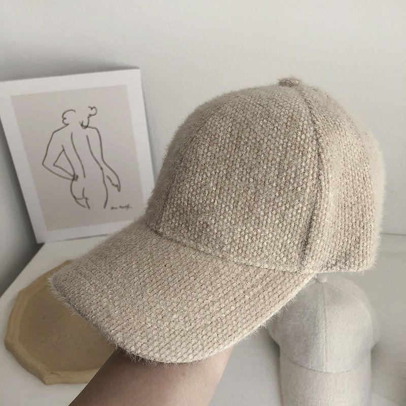 Varm dame baseballcap med imiteret pels til efterår og vinter – Lorena