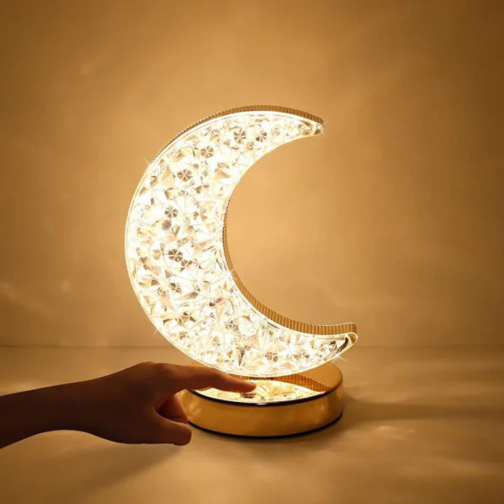 Bordlampe med magiske krystaller og dæmpningsfunktion - Celestia