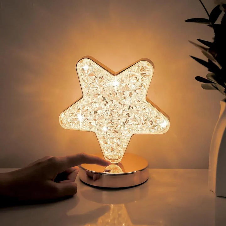 Bordlampe med magiske krystaller og dæmpningsfunktion - Celestia