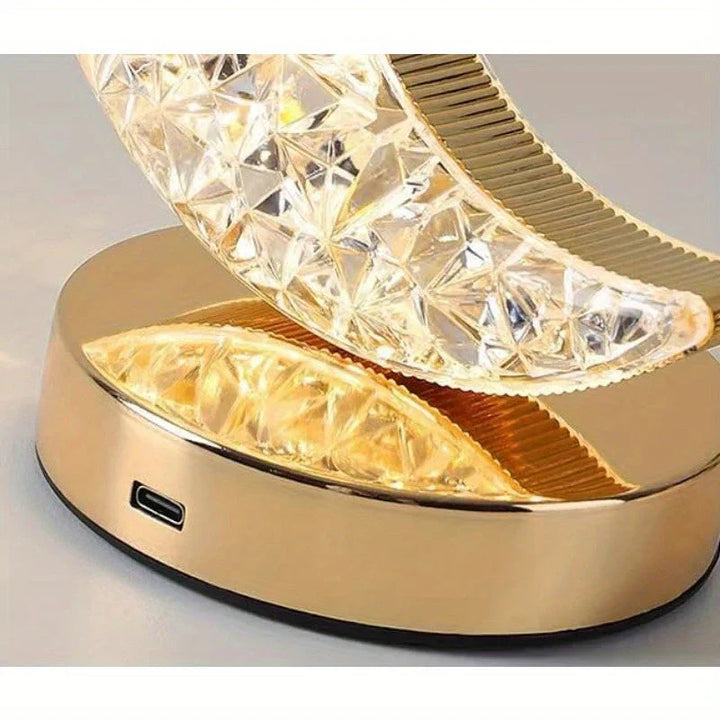 Bordlampe med magiske krystaller og dæmpningsfunktion - Celestia