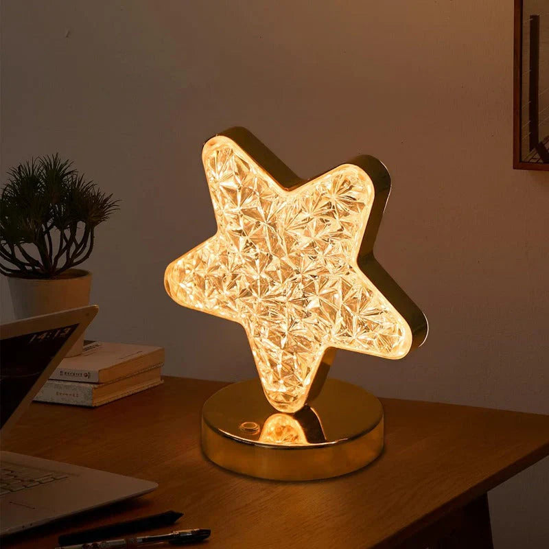 Bordlampe med magiske krystaller og dæmpningsfunktion - Celestia