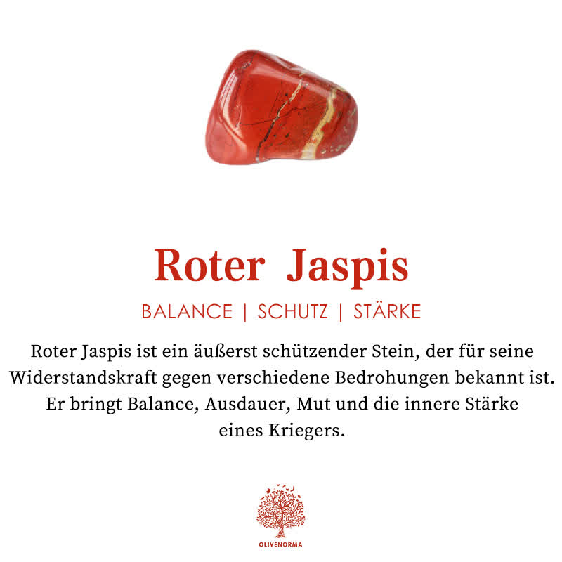 Roter Jaspis Edelstein, Balance, Schutz, Stärke, Heilstein, roter Schmuckstein, spirituelle Kraft