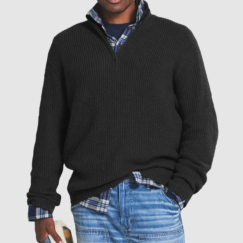 Business-Casual herretrøje med lynlås - Vincent