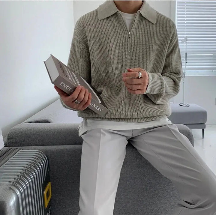 Klassisk lynlåset herresweater - Wellington
