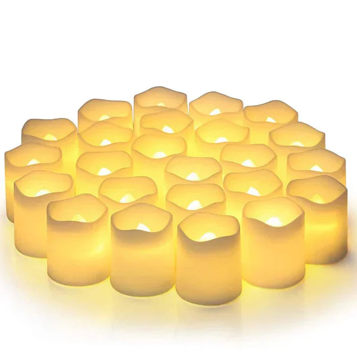 Sæt med 24 LED-lys uden flamme - GlowFlicker