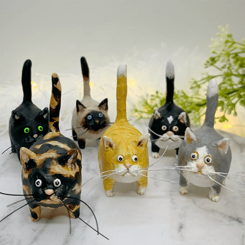 Unikt håndlavet juleornament med kat - Purrfect Holiday Hangers