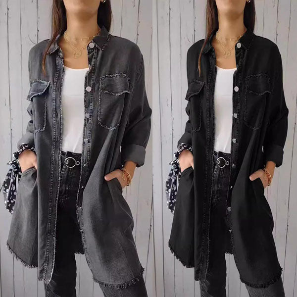 Komfortabel faux denim-skjorte - Sophie