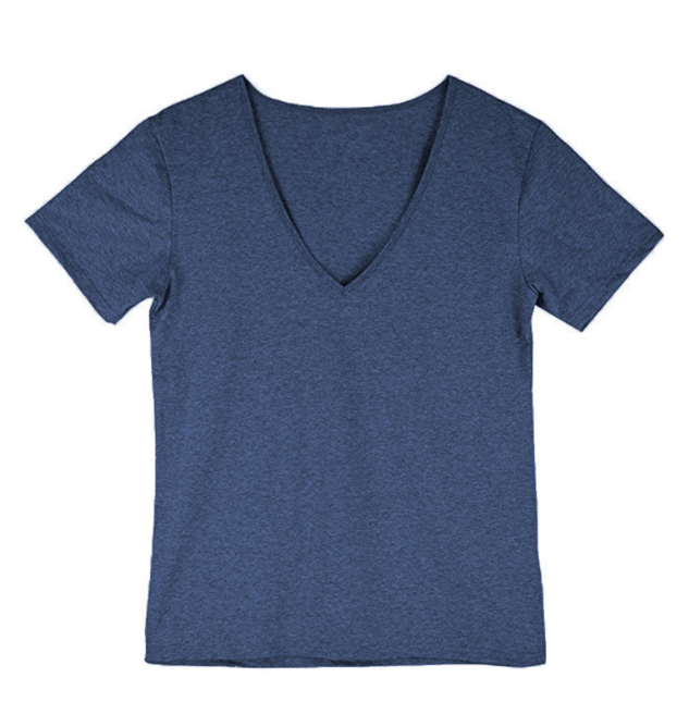 Afslappet og figursyet herre T-shirt med V-hals – Jonas