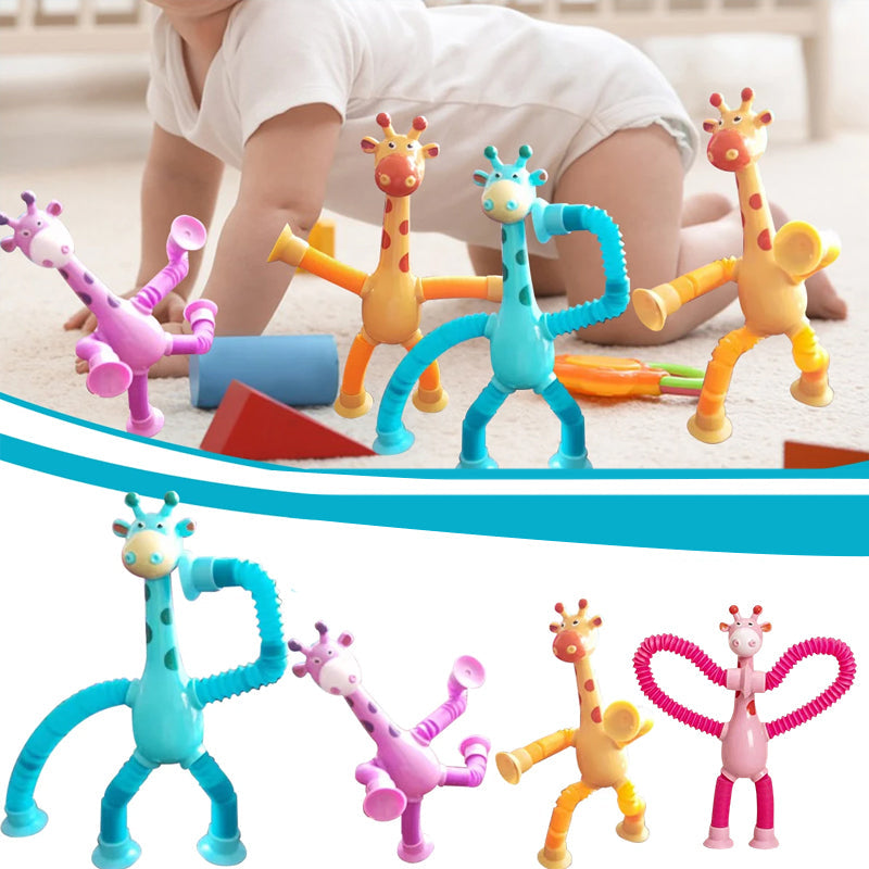 Fleksibelt giraf-legetøj med sugekop - StretchyGiraffe