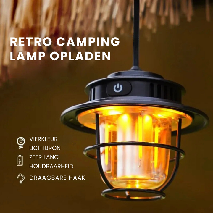 Bærbar LED-campinglampe - VintaGlow