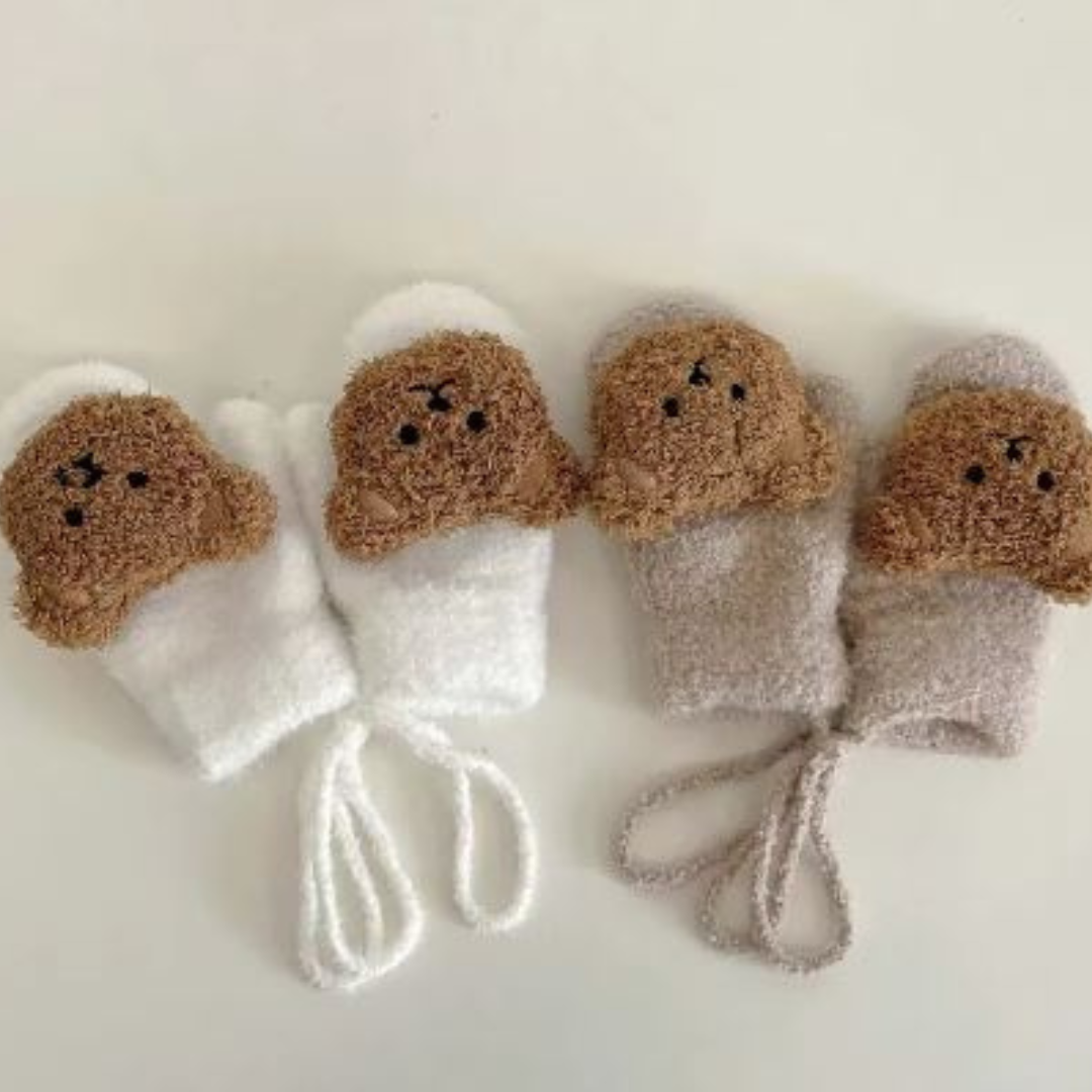 Børne-vinterhandsker med bjørnemotiver – TinyBear handsker