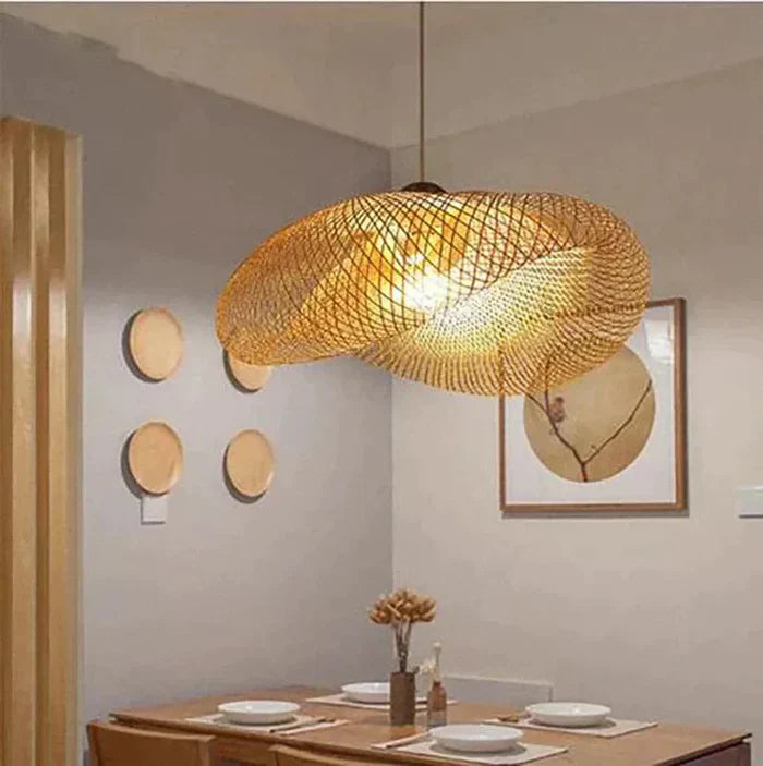 Trendy Rattan Hængelampe - NaturGlow