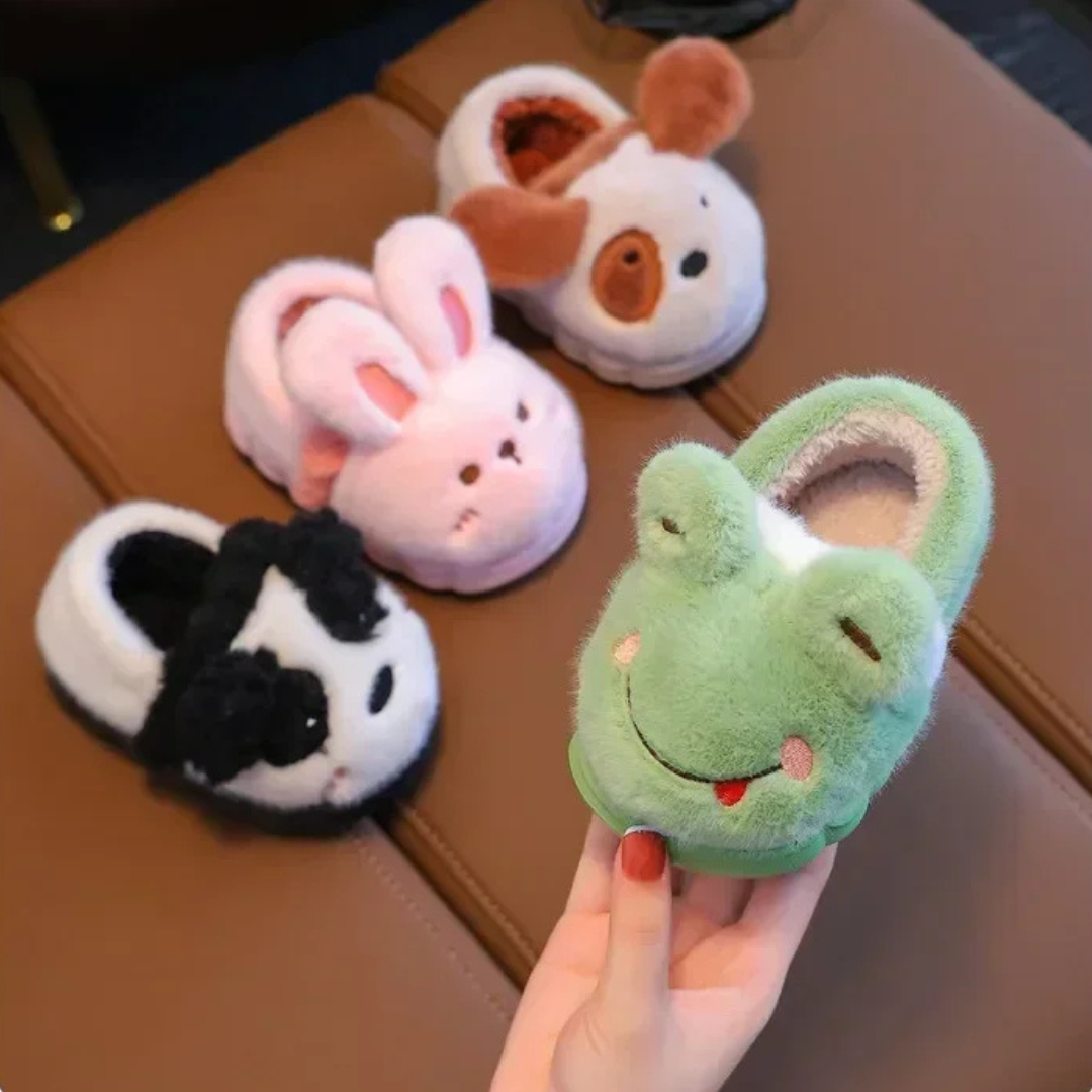 Børneslippers med dyremotiv – FunnyPaws