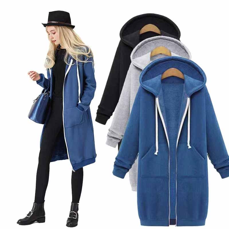 Casual Lang Damecardigan - CozyZip