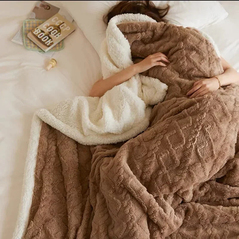 Tykt vintertæppe af lammeuld - WarmWool