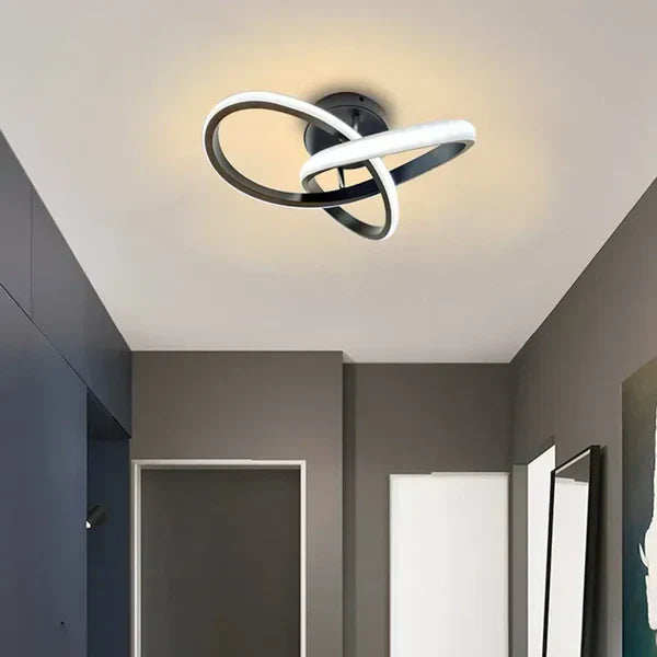 Moderne LED-loftlampe med dobbelt ringdesign - Twilight Rings